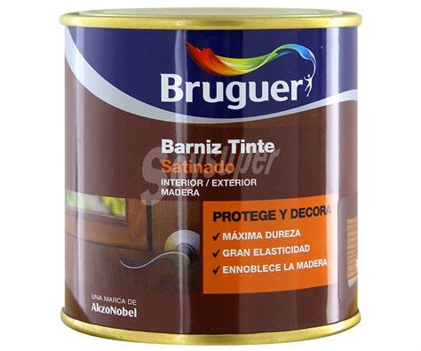 Bruguer Barniz Para Muebles Con Tinte De Color Roble Y Acabado Satinado