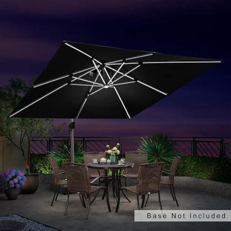 Purple Leaf Ft Square Solar Powered Led Patio Umbrella Outdoor