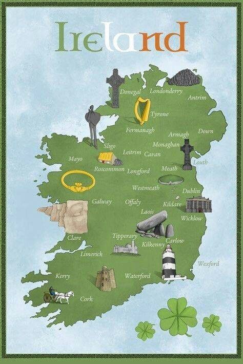 Pin By Susana Carrasco On Beautiful Ireland Ireland Map Vintage