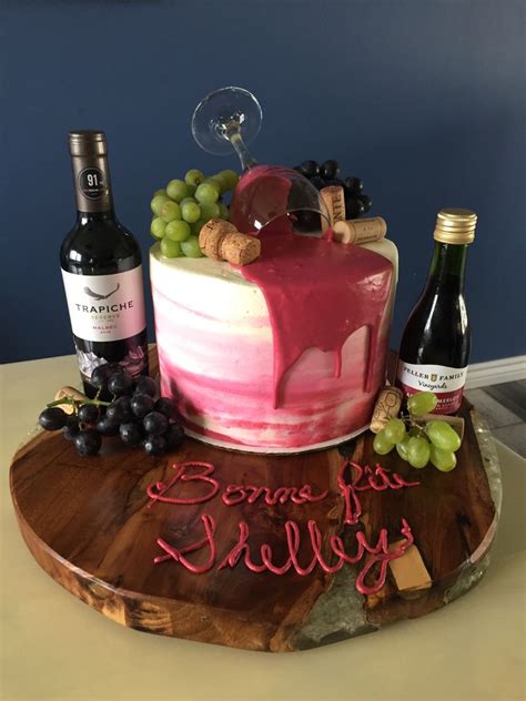 Wine Theme Cake Birthday Cake Wine Wine Theme Cakes Layer Cake Wine