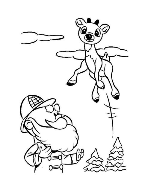 Rudolph coloring pages