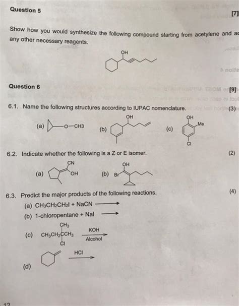 Solved Show How You Would Synthesize The Following Compound Chegg