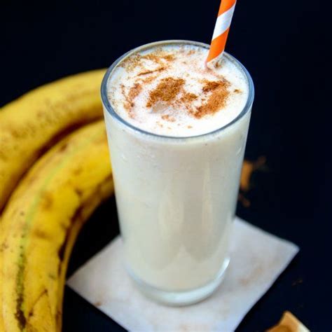 Super Easy And Healthy Banana Smoothie Made With Milk And A Pinch Of