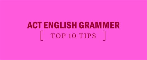 Top 10 Grammar Rules To Beat Act English Kaplan Test Prep