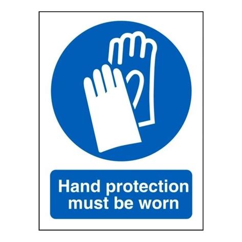 Hand Protection Must Be Worn Mandatory Signs