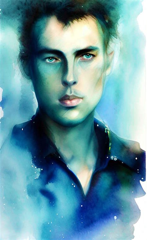 Watercolor Portrait Digital Art By Barroa Artworks Fine Art America