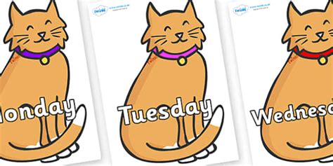 Days Of The Week On Pussy Cats Teacher Made Twinkl