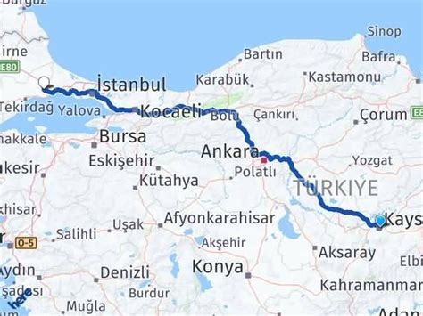 Kayseri Çorlu Havalimanı Çorlu Arası Kaç Km Haritalar Yolculuk Harita