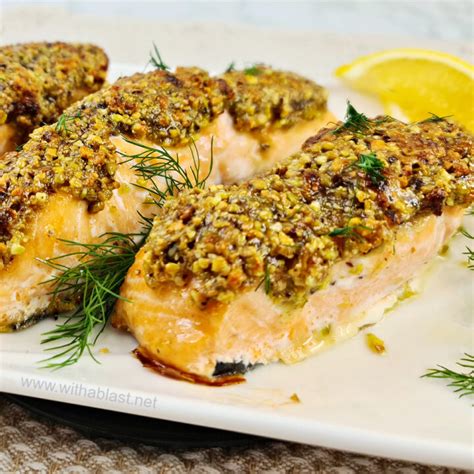 Pistachio Crusted Salmon With A Blast