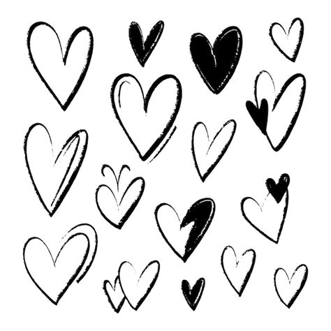 Premium Vector Heart Doodle Love Vector Illustration