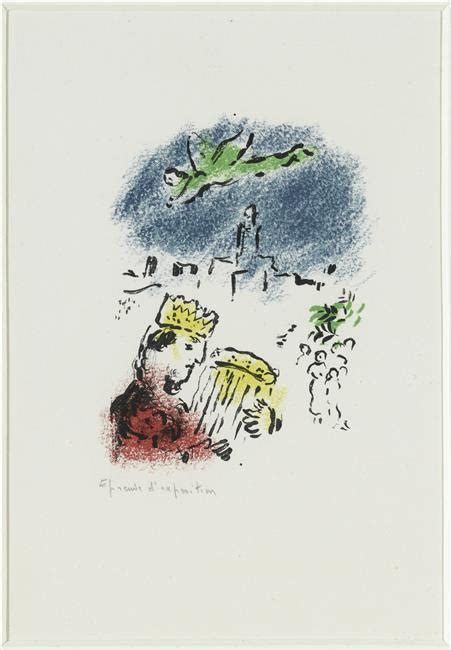 Gravura De Qualidade De Museu King David 1973 Por Marc Chagall