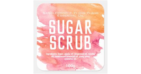 Customizable Sugar Scrub Label Zazzle