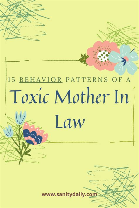 15 Everyday Toxic Behaviour Patterns Of Mothers In Law In 2024 Mother