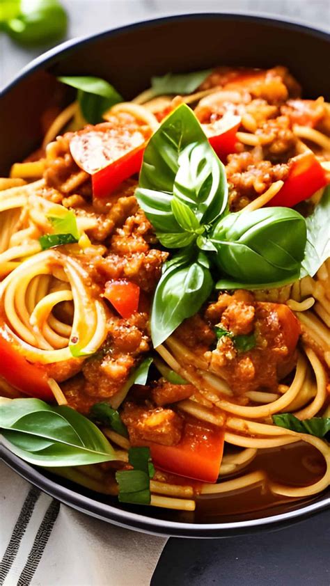 Einfache und leckere Gemüse Bolognese Ein köstliches Nudelgericht für