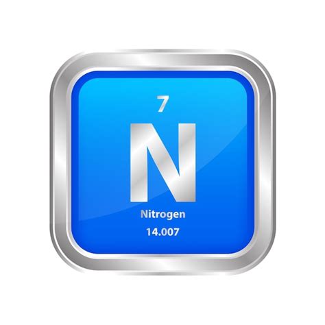 Premium Vector Icon Structure Nitrogen N Chemical Element Square