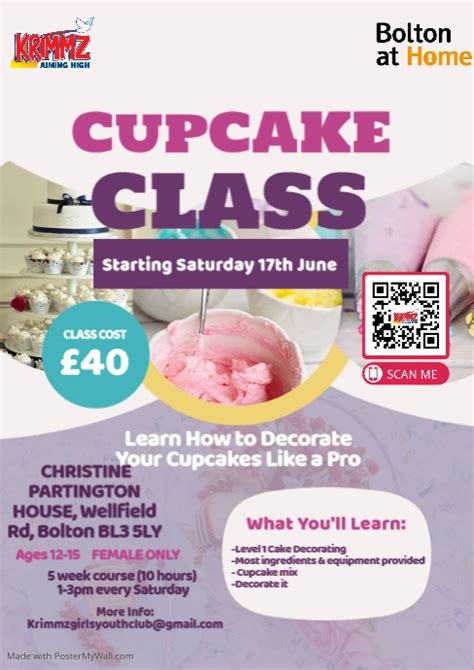 Copy Of Cake Decoration Class Flyer Postermywall