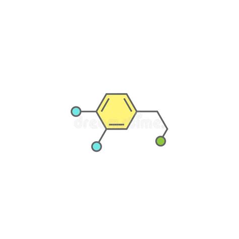 Dopamine Molecular Structure Neurotransmitter Molecule Stock Vector