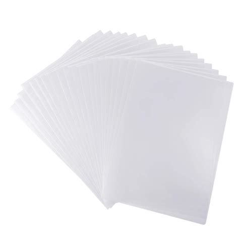 FEPITO 60 Pieces A4 Cut Flush Folders Plastic Sheet Protectors File