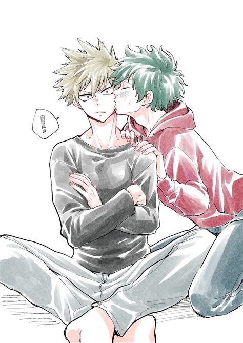 Todoroki X Deku X Bakugou Kissing