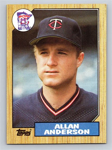 Topps Baseball Allan Anderson Minnesota Twins Ebay