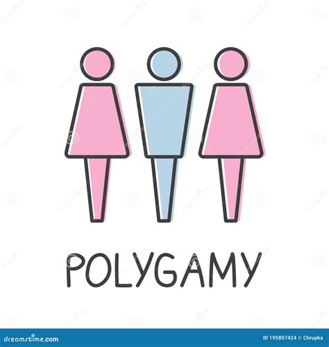 Term Polygamie Concept Vector Illustratie Illustration Of Koppeling