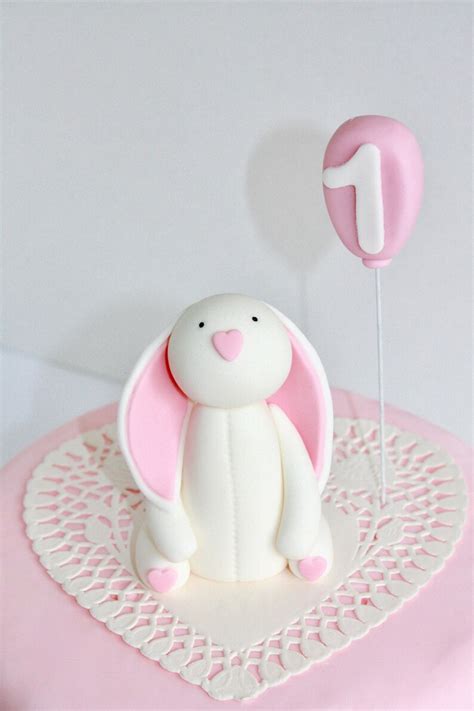 Large Bunny Rabbit Cake Topper Fondant Sugarpaste Bunny Etsy