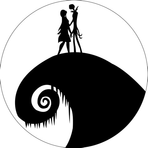 Outline Of Jack And Sally Png File Etsy