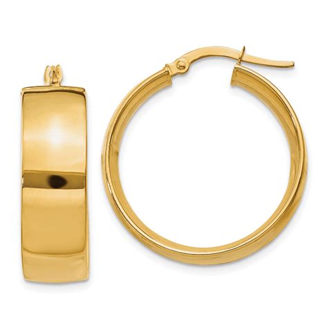 Icecarats K Yellow Gold Mm Large Hoop Earrings Ear Hoops Set