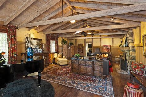 1920s Hunting Lodge Main Residence Living Room In Ojai California