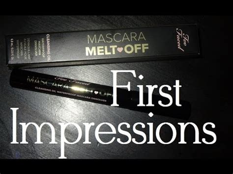 Does It Work Too Faced Mascara Melt Off First Impression Youtube