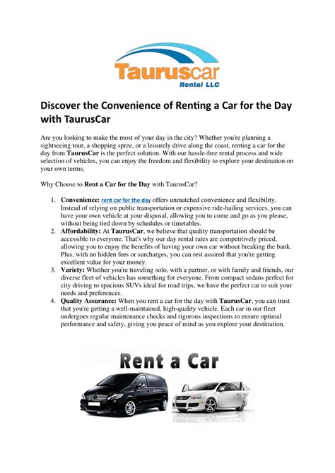 PPT - Discover the Convenience of Renting a Car for the Day with ...