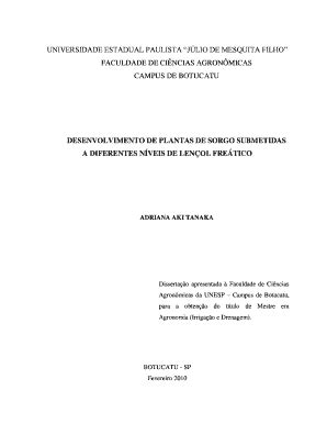 Preench Vel Dispon Vel Pg Fca Unesp Desenvolvimento De Plantas De Sorgo