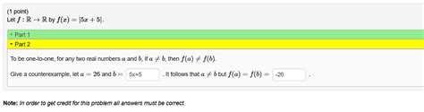 Solved Let Fr→r By Fx∣5x5∣ Part 1 Part 2 To Be