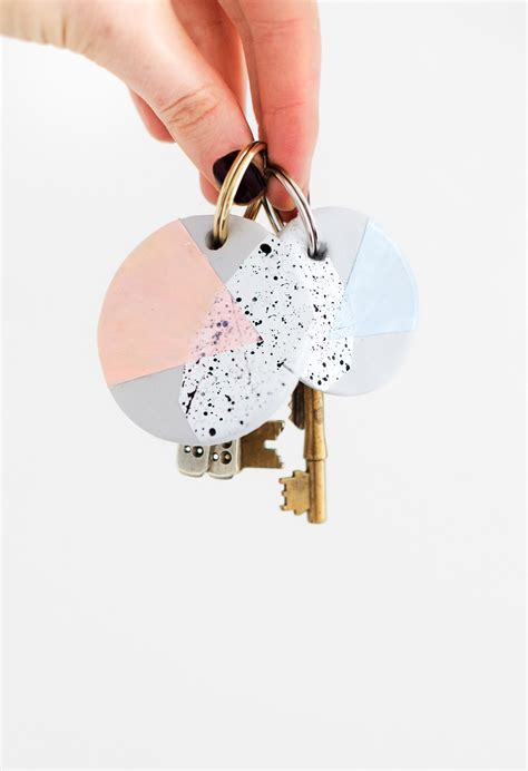 Speckled DIY Clay Keychains | Sugar & Cloth