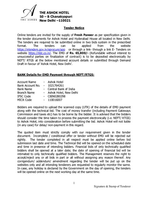 Fillable Online NOTICE INVITING TENDER NIT SUMMARY SHEET Fax