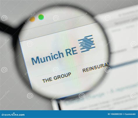 Milan Italy November Munich Re Group Logo On The Web