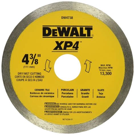 DeWalt DW4738 Porcelain Tile Diamond Blade 4 3 8 3 Pak