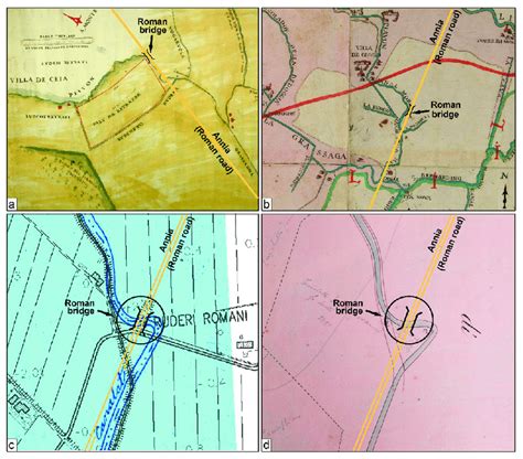 Historical Maps Of The Study Area In Orange And Details Of The Route