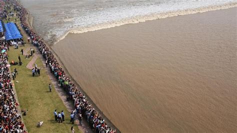 Live Enjoy Magnificent View On The Worlds Largest Tidal Bore Cgtn