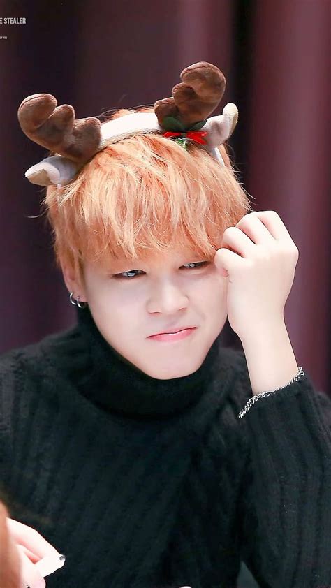 Bts Jimin Cute Jimin With Deer Hair Band Korean Singer HD Phone