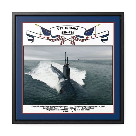 USS Indiana SSN-789 Navy Floating Frame Photo – Navy Emporium