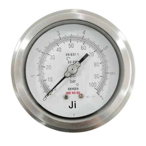 Ji Japsin Instrumentation Pressure Gauge For OXYGEN USE NO OIL 4