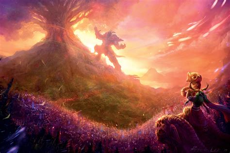 Art Archimonde Attacks Mount Hyjal By Blizzard Rwow