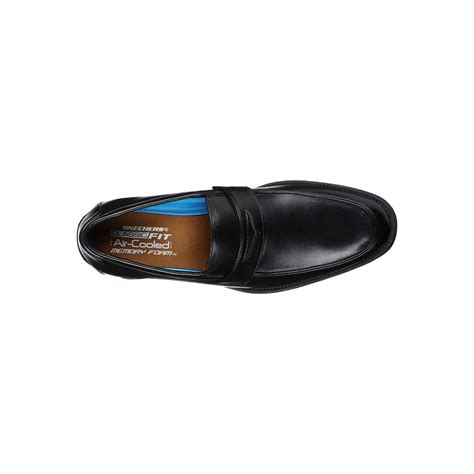 Buy Skechers Larken Black Formal Slip On Shoes Online