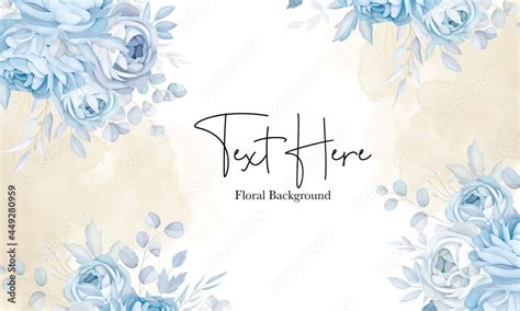 elegant soft blue floral background design Stock Vector | Adobe Stock