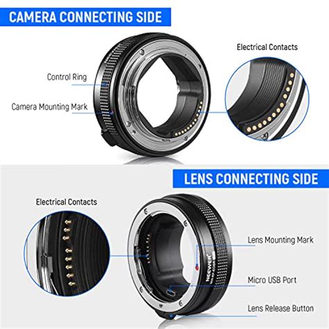 Neewer Adaptateur D Objectif Eos Ef Vers Rf Autofocus Avec Bague De