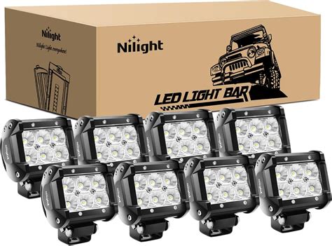 Barra De Luz Led Nilight De Piezas De Pulgadas W Barra Led