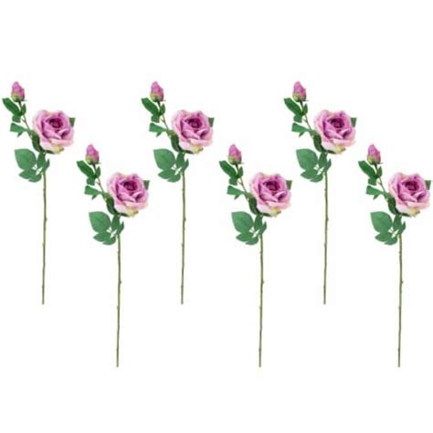 Northlight In Real Touch Artificial Rose Stems Purple