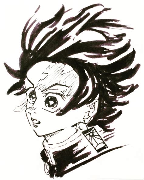 Tanjiro In Manga Style : r/AnimeART