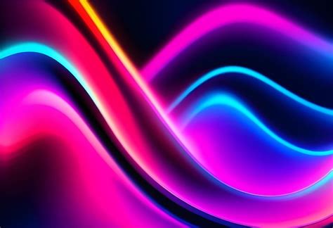 Premium Photo Fluorescent Background Blur Curved Texture